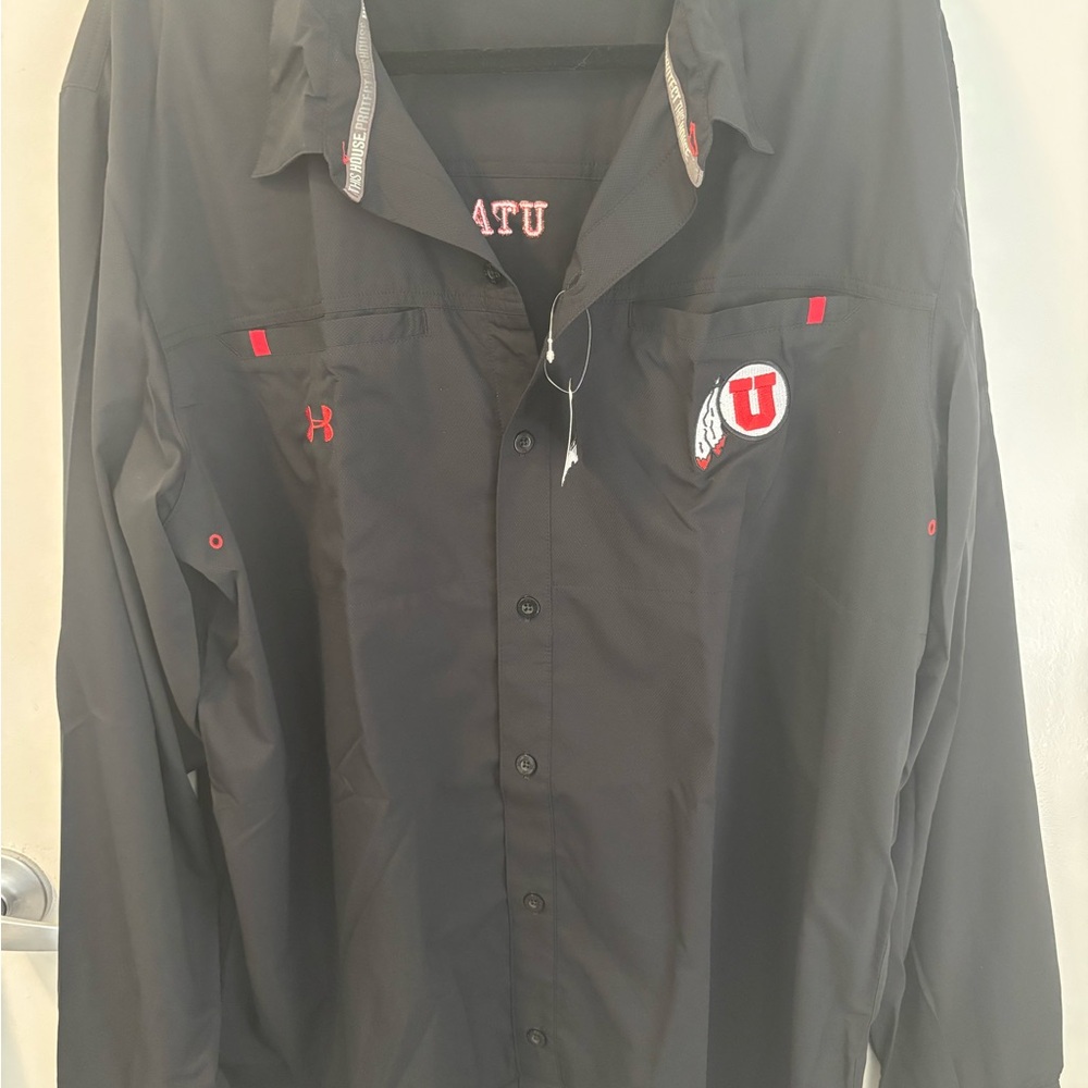 Under Armour Black Casual Button Down Shirt